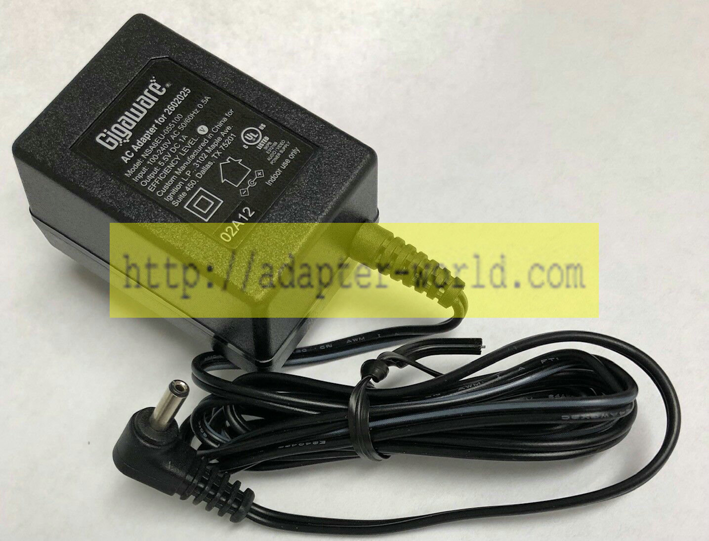 *Brand NEW*Gigaware DC 5.5V 1A AC DC Adapter NSA6EU-055100 Ac Adapter for 2602025 POWER SUPPLY